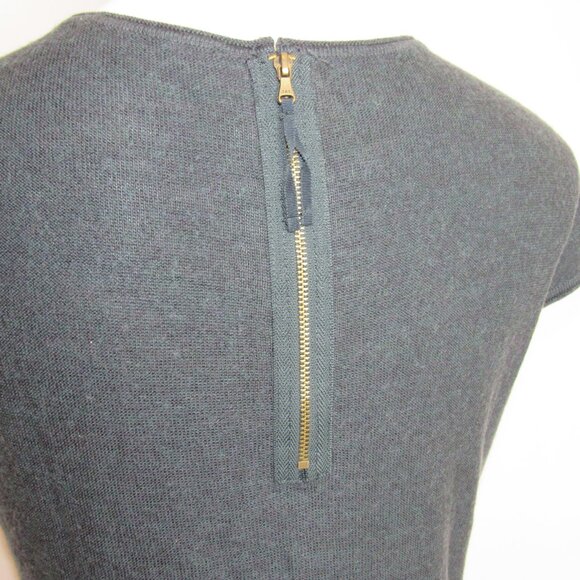 Ann Taylor LOFT Teal Blue Fine Knit Sweater Dress Back Women's M Medium - Picture 4 of 9